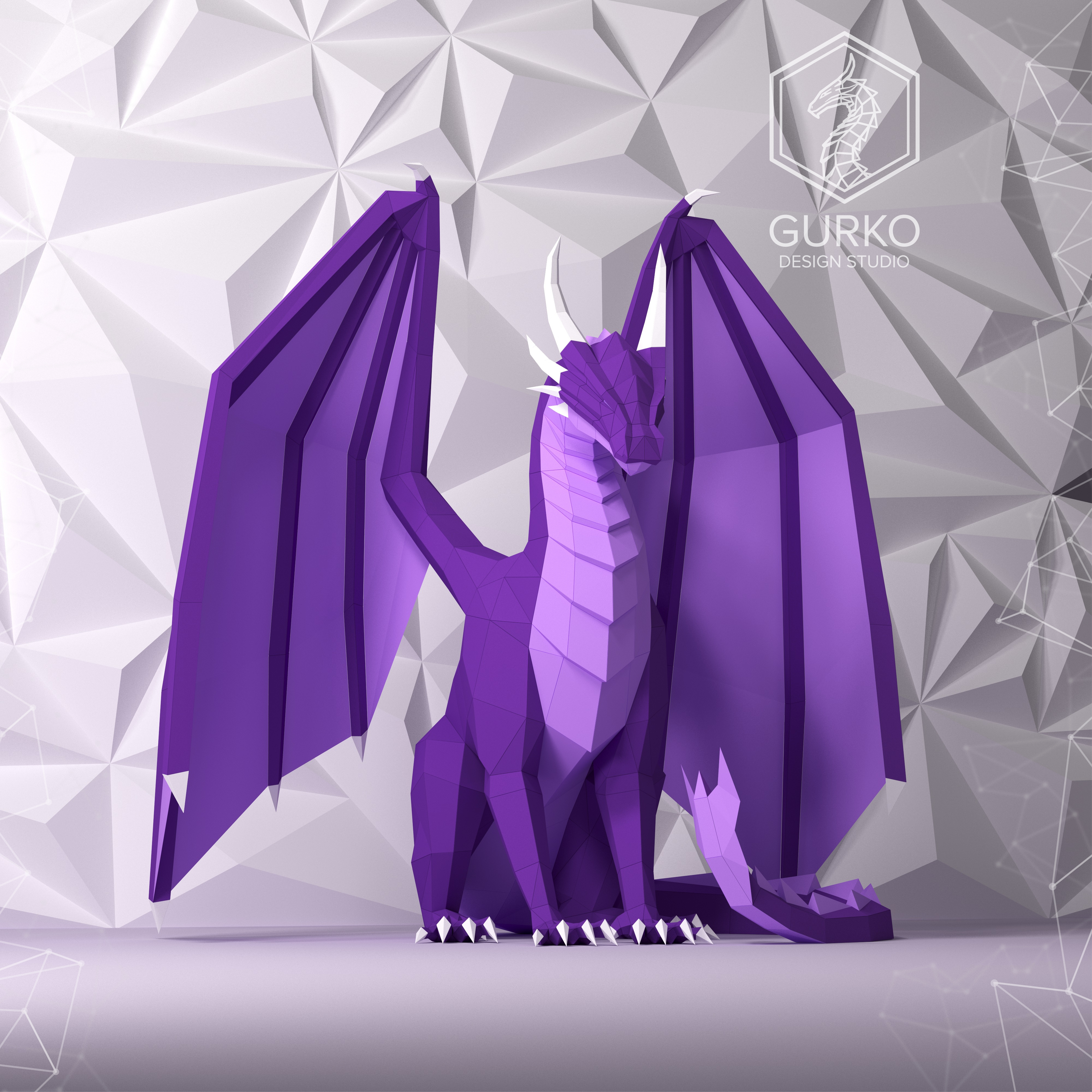 PAPERCRAFT DRAGONS 3d craft design diy origami lowpoly papercraft pepakura