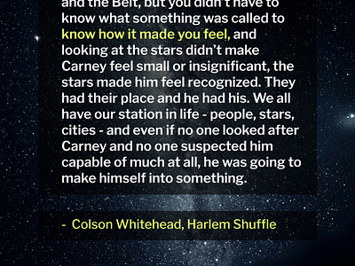 Harlem Shuffle Quotable book colson whitehead harlem shuffle inspiration literature motivation quote