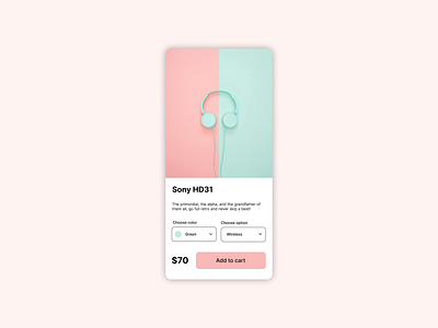 Product card screen | Daily UI Challenge #64 mobile design product card product design ui ui design