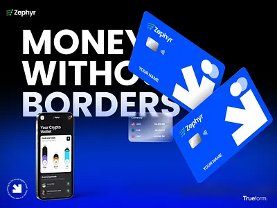 Zephyr | Promotional Ad app asset brand branding crypto cryptocurrency dashboard design digital finance fintech fintech app home mobile payment screen ui wallet web3