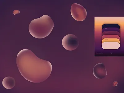 Bubble background using the given color palette 3d creativity photoshop