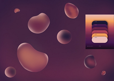 Bubble background using the given color palette 3d creativity photoshop