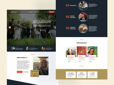 MicroCred - Concept Design for Microcredit Loans design finance landing page loan microcredit money ui ux web app
