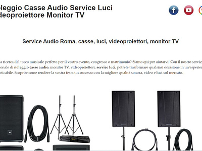 Noleggio Service a Roma noleggio casse audio noleggio luci noleggio monitor noleggio videoproiettore sevice roma