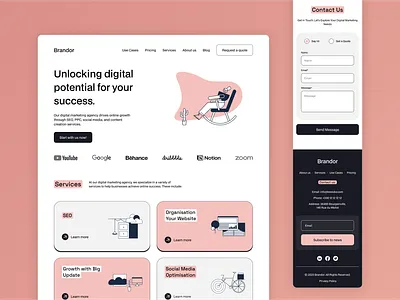 SaaS SEO · UI/UX Design cta design designer gosho illustration landing page pink product design saas seo software ui ui design uiux ux ux design web designer webdesign website