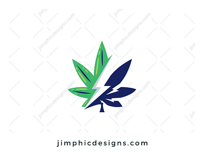Electric CBD Logo branding cannabis cbd design electic flash graphic design leaf logo spark vector