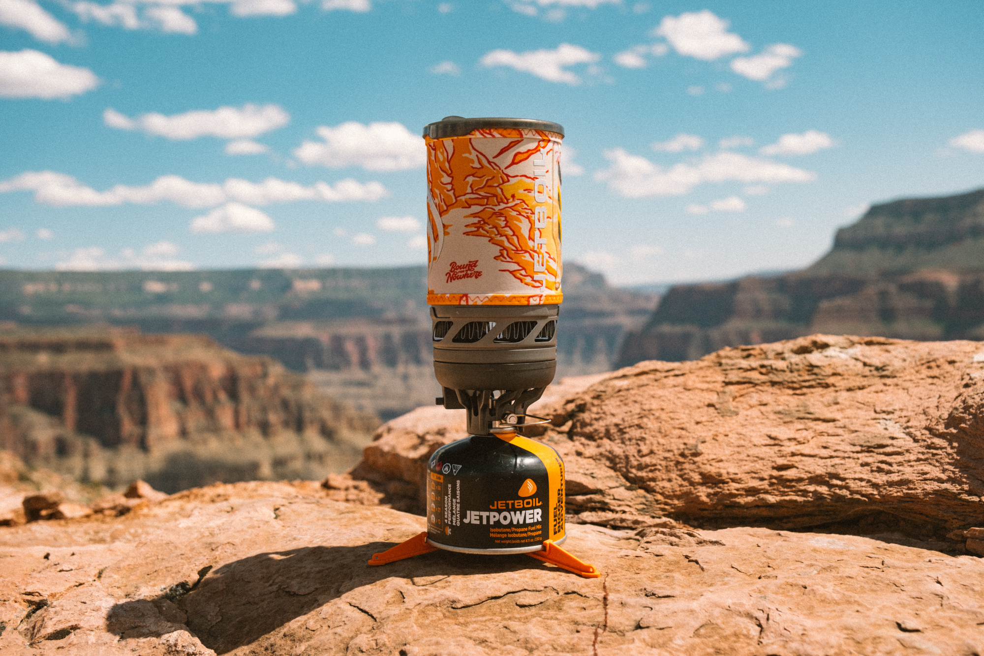 Jetboil and Bound for Nowhere Collaboration art bound for nowhere high sierra trail hiker hiking illustration jetboil orange outdoors process procreate red texture yellow