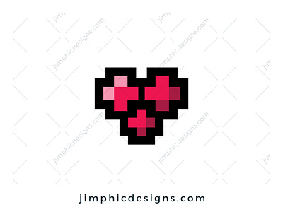 Medical Heart Logo branding design graphic design heart logo medical cross pixels vector
