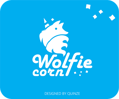 WolfieCorn Logo graphic design logo