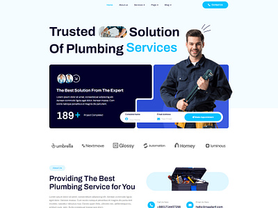 Plumbing Services Website Design | WordPress construction website design handyman website home repair website homepage landing page plumber website plumbing website renovation website ui ux user interface web web app web design web development webdesign website website design wordpress wordpress design