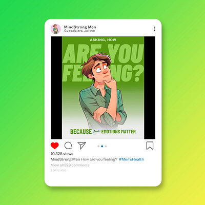 Men's Health Insta Post graphic design health ill illustration instagram post social typography