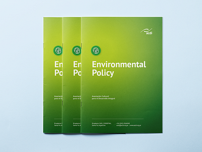 Environmental Policy Manual - ACDI editorial graphic design