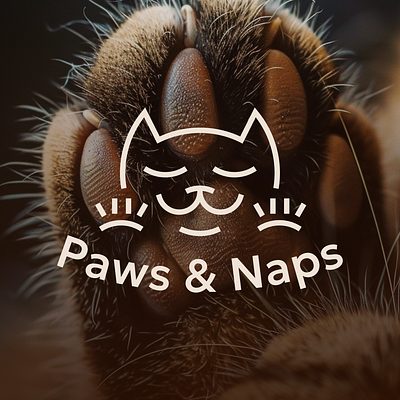Paws & Naps branding graphic design logo