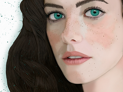 Kaya Scodelario Portrait Fanart art arte color design dibujo digital art digitalart drawing fanart illustration kaya scodelario ozgaleano portrait retrato ui