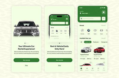 Car rental mobile app 🚗 branding ui