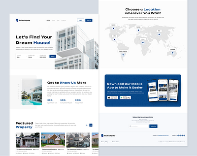 Real estate website design ui ux web design