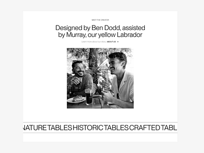Natural Table Website Design branding design natural natural tables stone table ui ux website website design