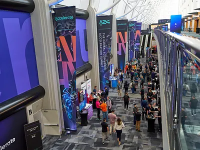 Accelerate24 - Event Space design ecommerce environmental event space large scale logo print signage