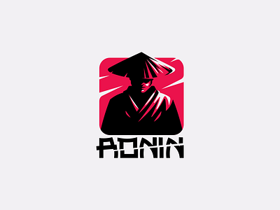 Ronin asian branding bushido design dribbble illustration japan katana logo ronin samurai straw hat tsushima vector vector art