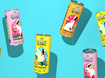 Bunny Blanco - Pulque branding can design graphic design illustration label design packaging design
