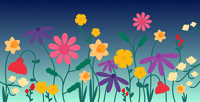 Blossoming of Flowers adobe illustrator design flowers illustration illustrator
