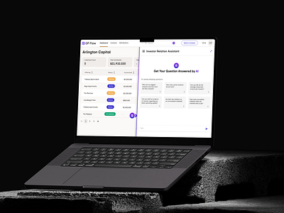 AI Assistant for an Investment Platform aesthetic ai ai assistant ai design ai user experience built in dashboard design functional gpt interface investment neat platform portal real estate ui ux ux design web