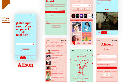 Alison app app graphic design illustration ui design ux design