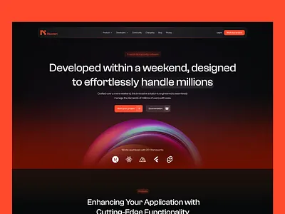Software website landing page app automation b2b cloud dark mode development development tools enterprise erp fintech landing page product saas software tech tools ui ux web website