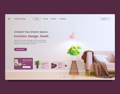 Interior Decoration Website Design adobe app branding design figma graphic design homepage interaction design interior design landing page logo product design typography ui ui ux uiux ux web design website xd