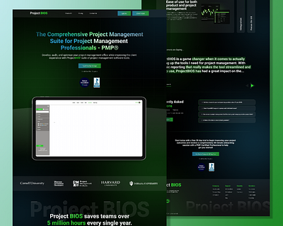 ProjectBIOS Website UI UX Design 2024 design figma figma design homepage homepage design landing page design landingpage project website saas website stylish website tool website ui ui design ui ux uiux uiux design web web design website