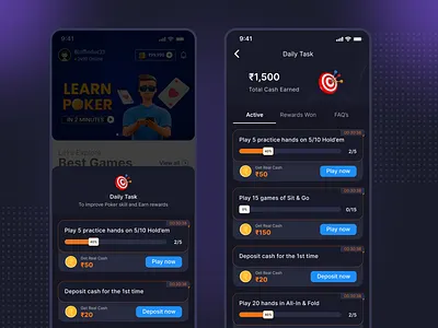 Daily Missions - Reward System daily missions interaction product design reward ui
