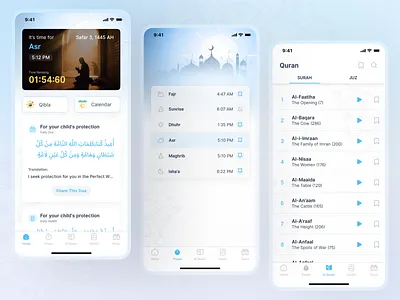 Azan Mobile App Design | UIUX app design azaan azan app azan app design hadith interface ios app design namaz app namaz time app prayer app prayer mobile app quran quran app quran mobile app quran translation app ui uiux