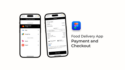Food Delivery App UI Design (Payment and Checkout) ui