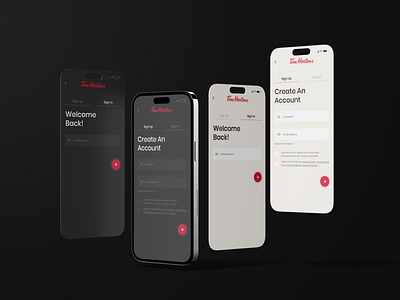 DailyUI #001 :: Sign Up challenge daily ui graphic design signin signup tim hortons ui