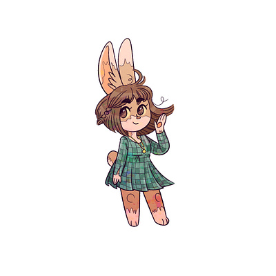 Brown Bun! anthro bunny character design cute furry illustration rabbit