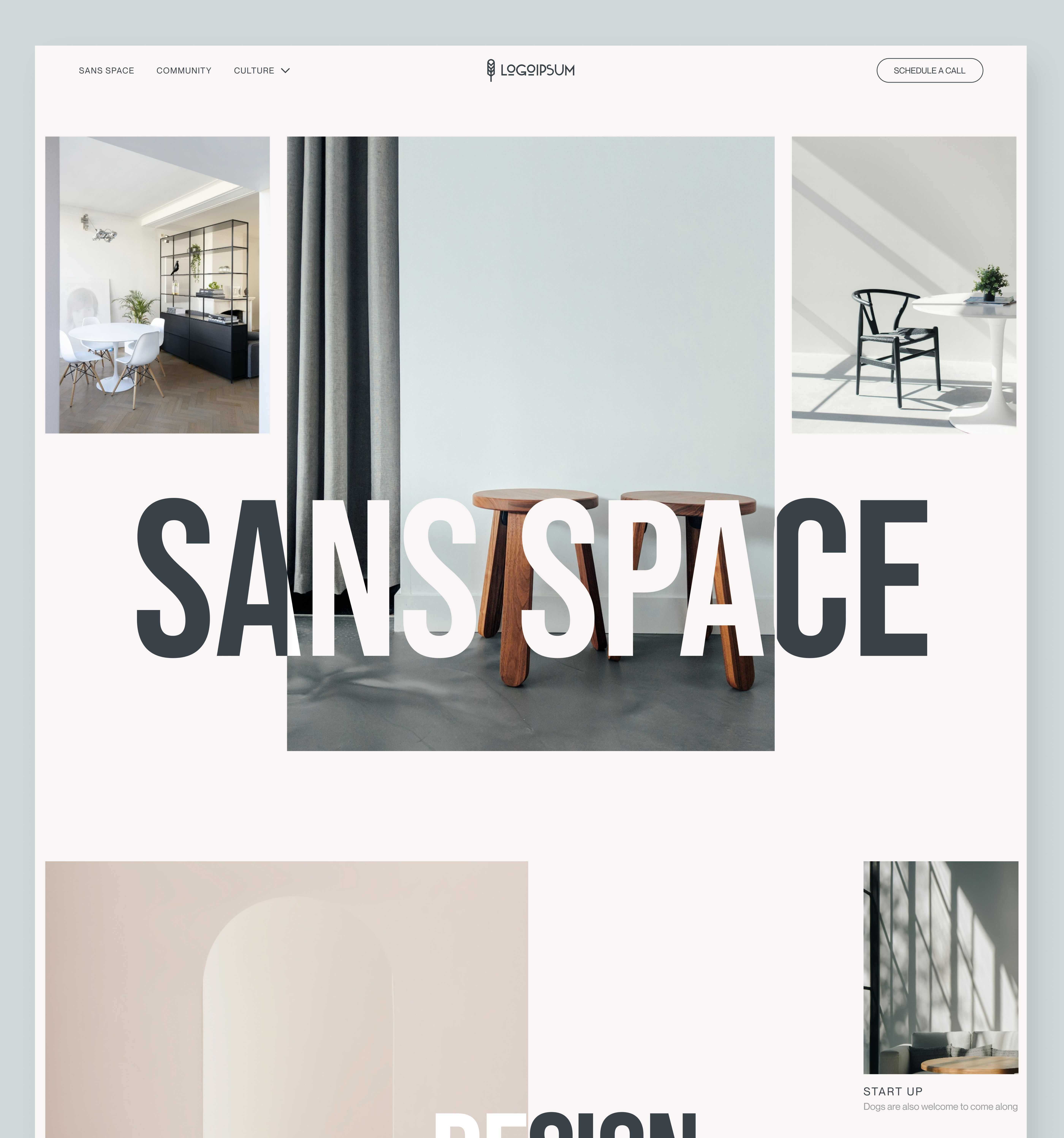 Sans Space - The Space for you work clean interion minimalis space uidesign uxdesign webdesign
