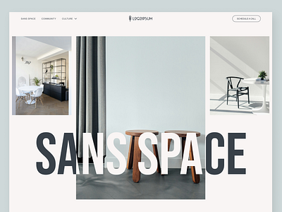 Sans Space - The Space for you work clean interion minimalis space uidesign uxdesign webdesign