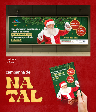 Campanha de Natal Jardim Das Nações graphic design