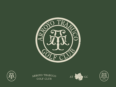 Arroyo Trabuco Golf Club country club golf heritage logo monogram retro timeless vintage