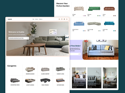 Cushio - E-commerce marketplace design e commerce marketplace ui ux web design website