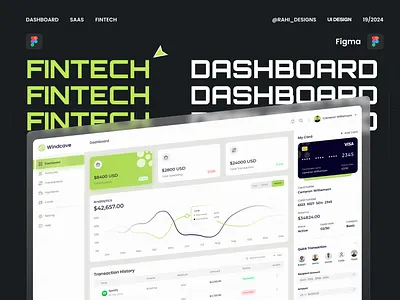 Fintech Dashboard business dashboard design dashboard ui figma figma designer fintech landingpage mobile responsive design moneymanagement saas ui uidesigner uiux websitedesign