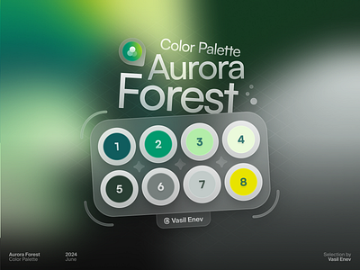 🌲 Aurora Forest aurora branding clover color palette cyan forest gradient graphic design green inspiration logo mint palette pine stunning swatch ui ux wallpaper wild