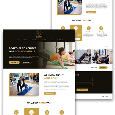 pilates trainer web branding design graphic design illustration ui ux vector we web design