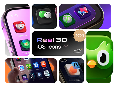 Real 3D iOS icons new update 3d illustration 3dicon c4d icons ios ios18 real3d