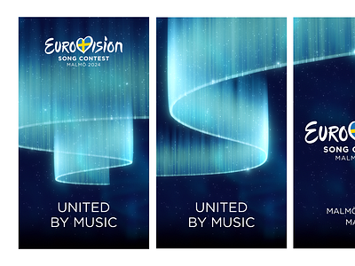 Eurovision Song Contest pitch: The northern lights 3d blender branding esc eurovision graphic design identity logo northern lights television