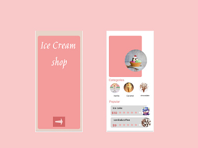 Ice Cream Shop ui