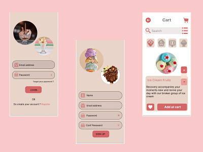 Ice Cream Shop ui