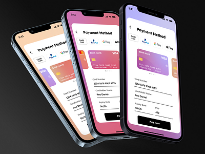 Credit Card Checkout app design ui