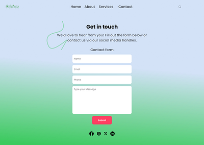 contact page #dailyUI 028#