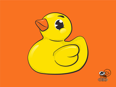 Rubber Duck ( •̀ᴗ-)✧ animal bathtime beach cartoon classic cute ducky illustration illustrator kawaii quack retro rubber duck sticker summer toy trendy vector water yellow